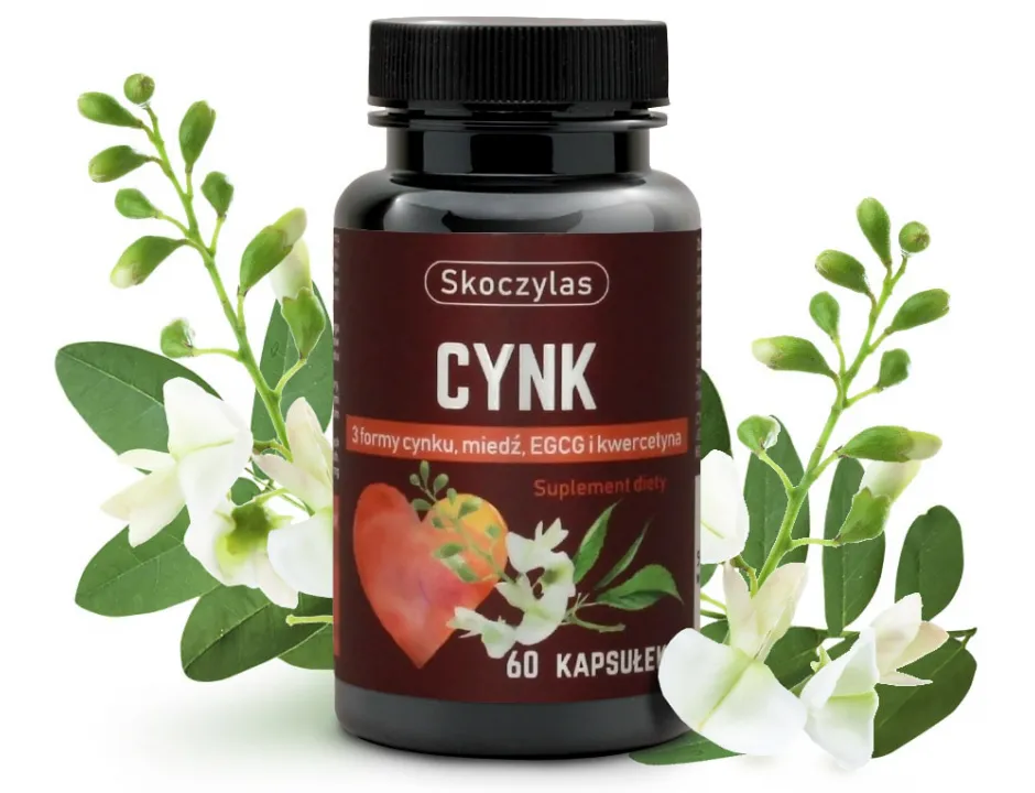Cynk Skoczylas 60 kapsułek – 3 Organiczne Formy, Miedź, Jonofory: Kwercetyna i EGCG, Ekstremalna Odporność Komórkowa i Piękna Skóra — miniatura 2