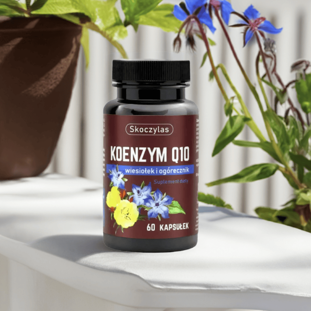Koenzym Q10 + Wiesiołek i Ogórecznik Skoczylas 60 kapsułek – Eliksir Młodości, Koenzym Q10 Premium, Kwas GLA, Jędrna Skóra i Mocne Serce — miniatura 3