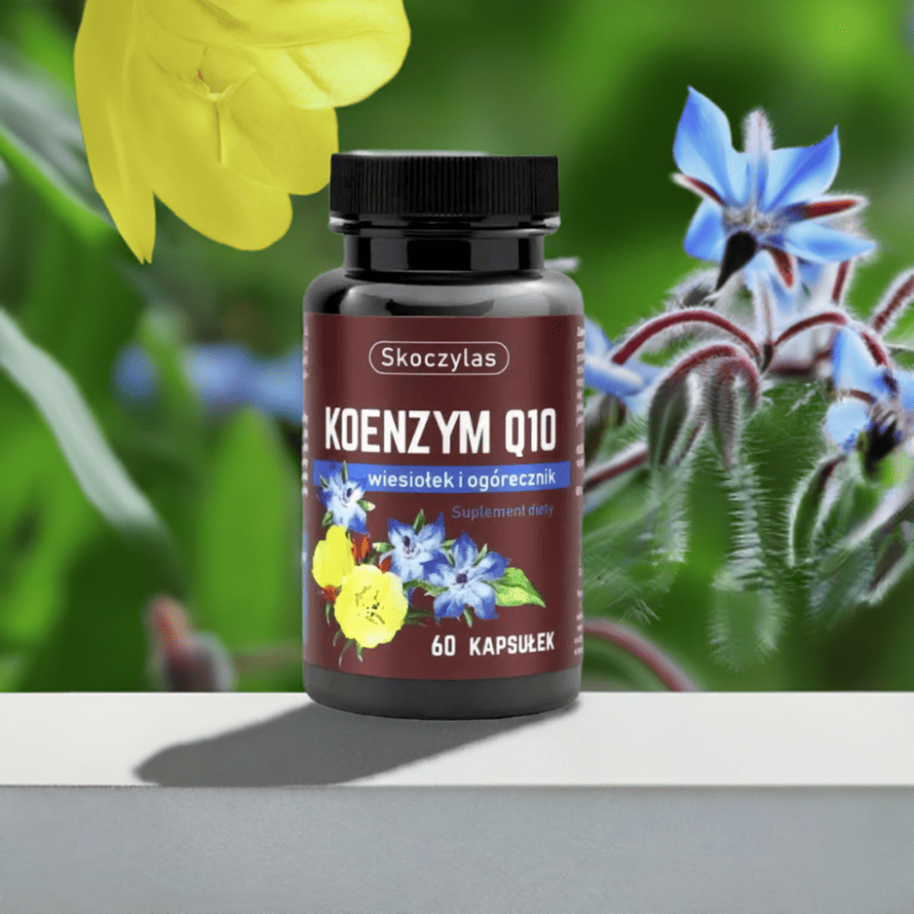 Koenzym Q10 + Wiesiołek i Ogórecznik Skoczylas 60 kapsułek – Eliksir Młodości, Koenzym Q10 Premium, Kwas GLA, Jędrna Skóra i Mocne Serce — miniatura 4