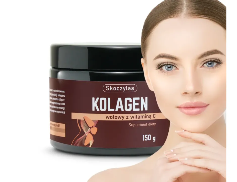 Kolagen Wołowy Skoczylas proszek – Wysokiej Klasy Hydrolizat, Naturalna Witamina C, Regeneracja Stawów, Mocne Kości i Elastyczna Skóra — miniatura 3