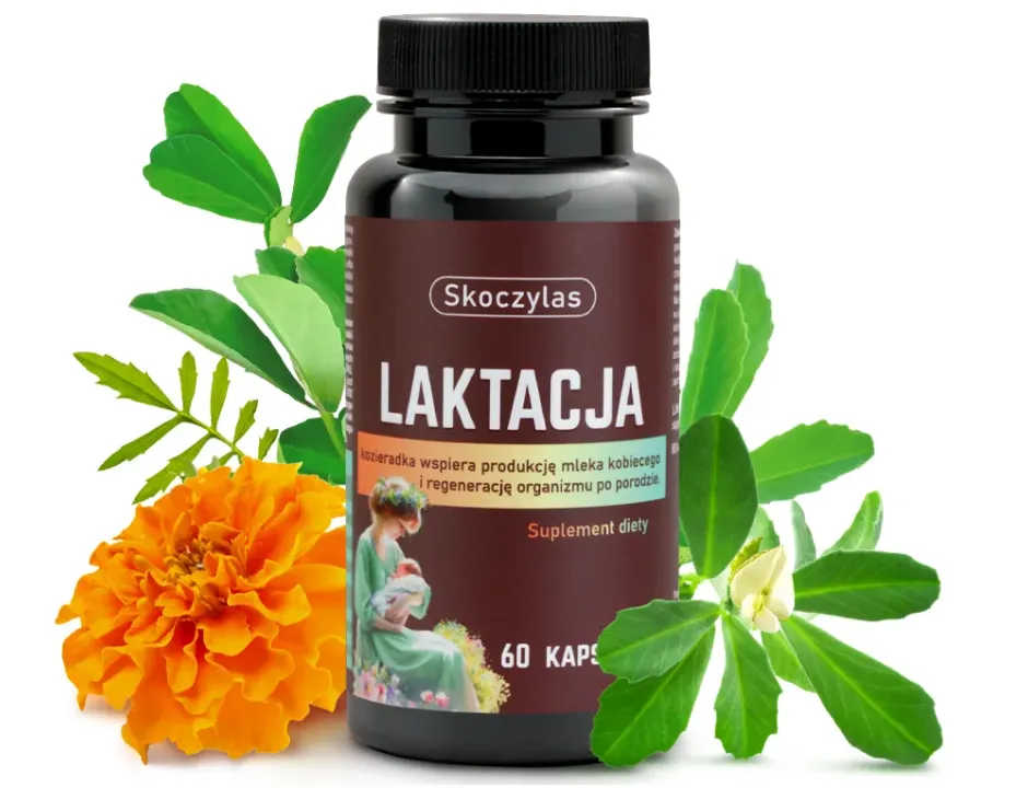 Laktacja Skoczylas 60 kapsułek – Naturalne Wsparcie dla Kobiet Karmiących Piersią, Kozieradka, Koper Włoski, Ostropest i Formuła Pure Clean Label — miniatura 2