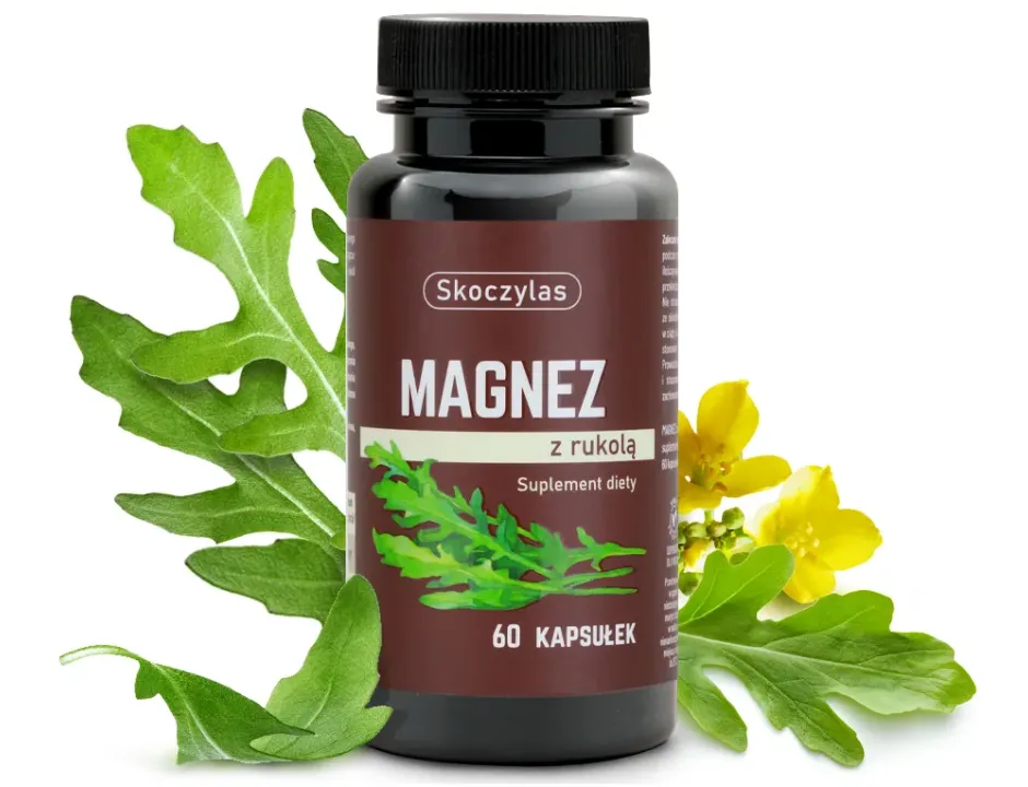 Magnez z Rukolą Skoczylas 60 kapsułek – Linia Sen i Relaks, Wysoka Biodostępność, Ukojenie Układu Nerwowego, Odprężenie Mięśni i Czysty Skład Clean Label — miniatura 2
