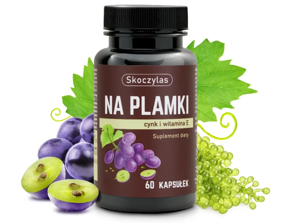 Na Plamki Skoczylas 60 kapsułek – Cynk, Beta-karoten, Witamina E, Ochrona Plamki Żółtej, Zdrowy Wzrok, Wsparcie Skóry i Tarcza Antyoksydacyjna Clean Label — miniatura 2