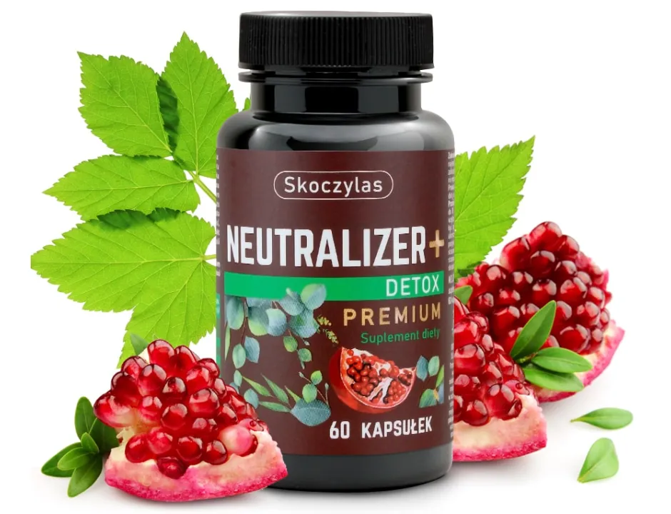 Neutralizer Detox Skoczylas 60 kapsułek – Kwas Alfa-Liponowy (ALA), Astaksantyna, Beta-Glukan, Komórkowe Oczyszczanie, Tarcza Antyoksydacyjna i Formuła Pure Clean Label — miniatura 2