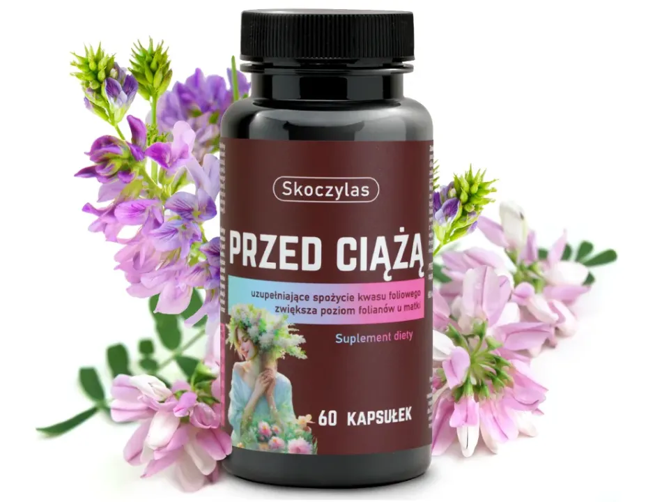 Przed Ciążą Skoczylas 60 kapsułek – Aktywny Kwas Foliowy (Metylofolian), Witaminy i Minerały, Wsparcie Płodności, Przygotowanie do Macierzyństwa i Formuła Pure Clean Label — miniatura 2