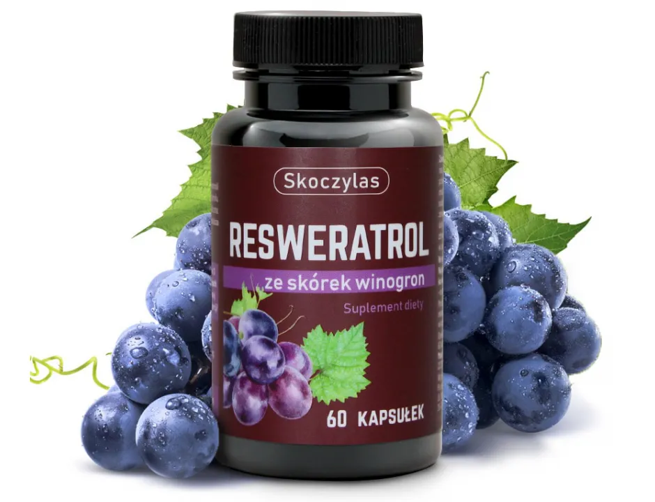 Resweratrol Skoczylas 60 kapsułek – Winorośl Właściwa, Potężny Antyoksydant, Zdrowe Serce, Ochrona Naczyń, Formuła Anti-Aging i Pure Clean Label — miniatura 2