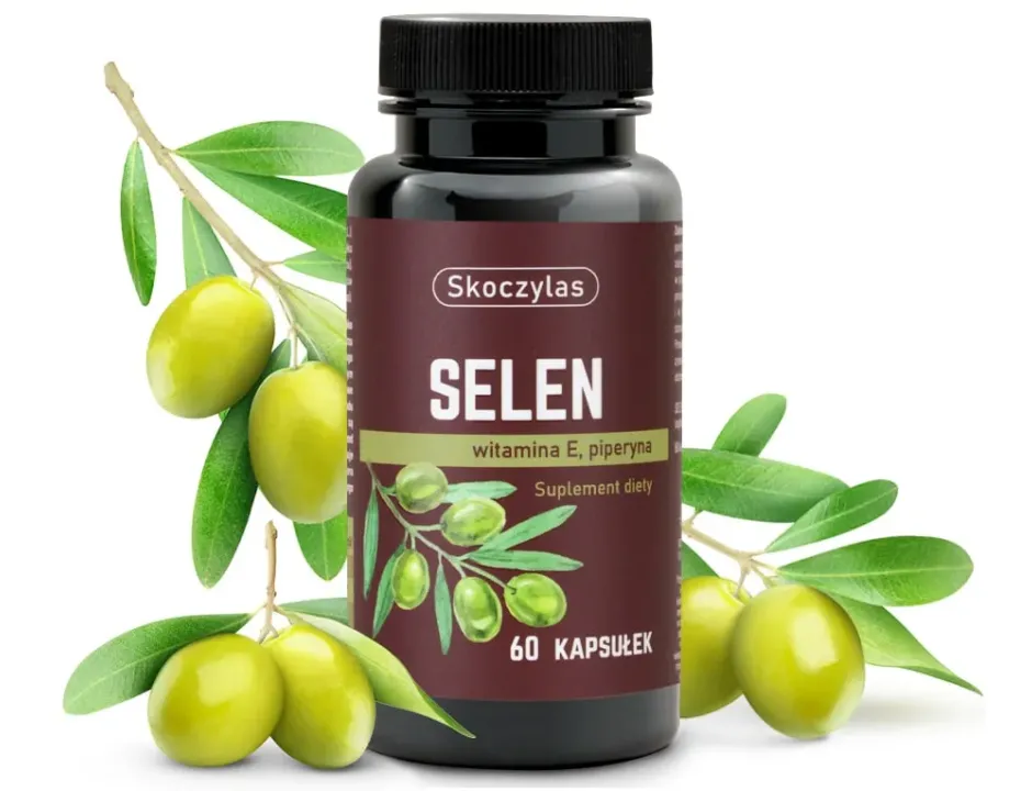 Selen + Witamina E + Piperyna Skoczylas 60 kapsułek – Prawidłowa Tarczyca, Silny Antyoksydant, Odporność, Piękne Włosy i Paznokcie oraz Formuła Pure Clean Label — miniatura 2