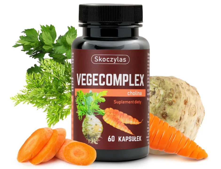 Vegecomplex Cholina Skoczylas 60 kapsułek – Prawidłowa Praca Wątroby, Metabolizm Tłuszczów, Kontrola Homocysteiny, Formuła dla Wegan i Czysty Skład Clean Label — miniatura 2