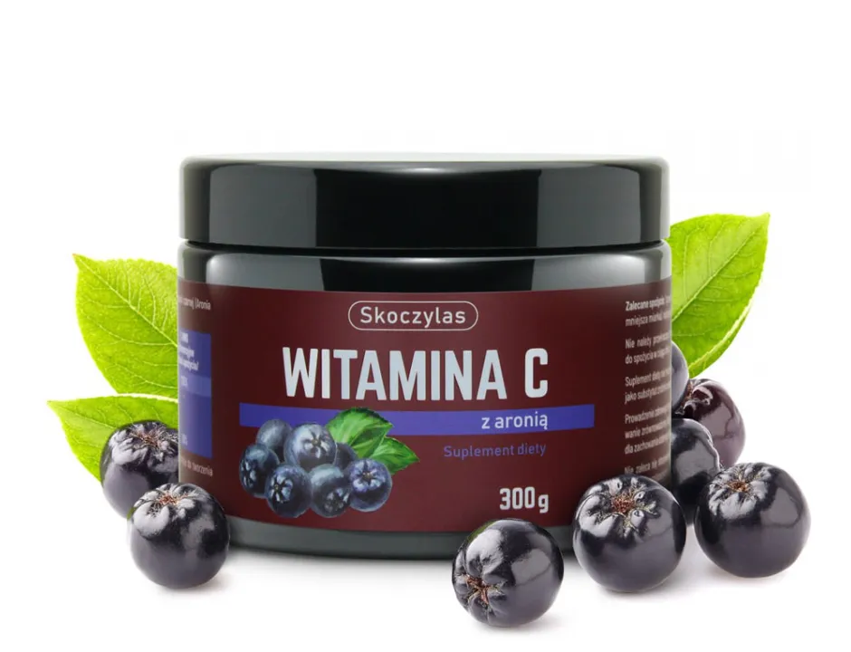 Witamina C z Aronią Skoczylas Naturalna Odporność w Proszku Ultra Wydajna 300 g — miniatura 2