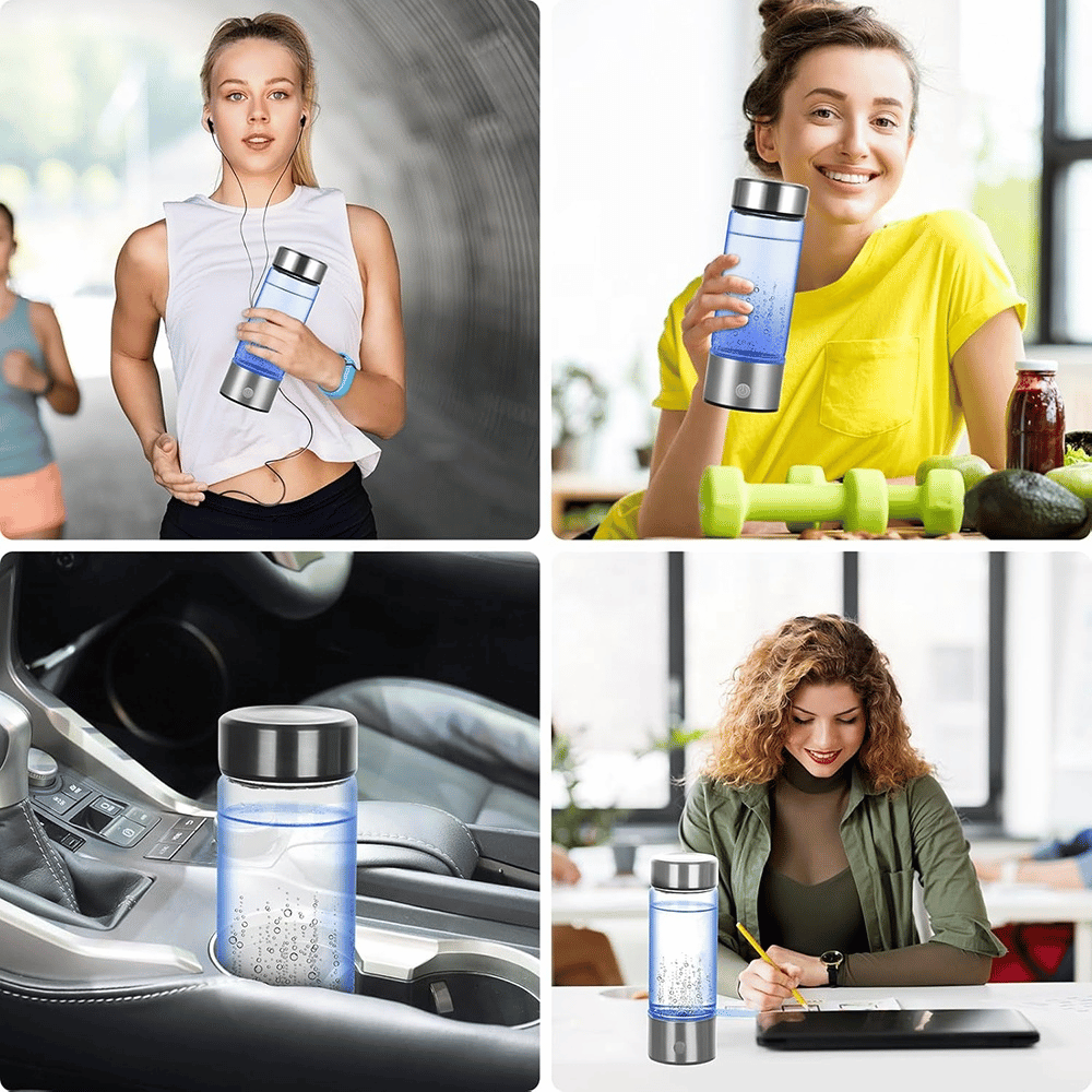 Przenośna Butelka Wodorowa AuraWell z Technologią SPE/PEM 420 ml — miniatura 4