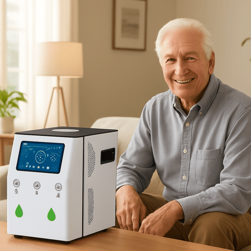 Stacjonarny Generator Wodoru AuraWell 1800 ml/min – Urządzenie Wellness z Polskim Menu — miniatura 3