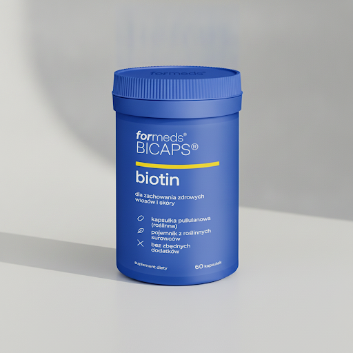 BICAPS Biotin Formeds 60 kaps. – D-Biotyna 2500 µg, Włosy, VEGE — miniatura 4