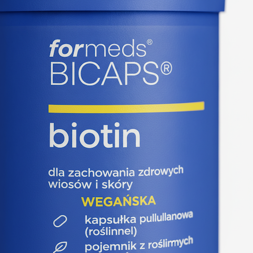 BICAPS Biotin Formeds 60 kaps. – D-Biotyna 2500 µg, Włosy, VEGE — miniatura 5