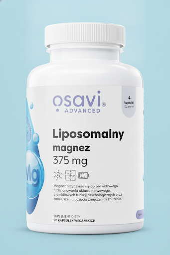 Magnez Liposomalny 375 mg Osavi Skurcze Stres Kapsułki Bez Cukru 60/90/120 szt. — miniatura 4