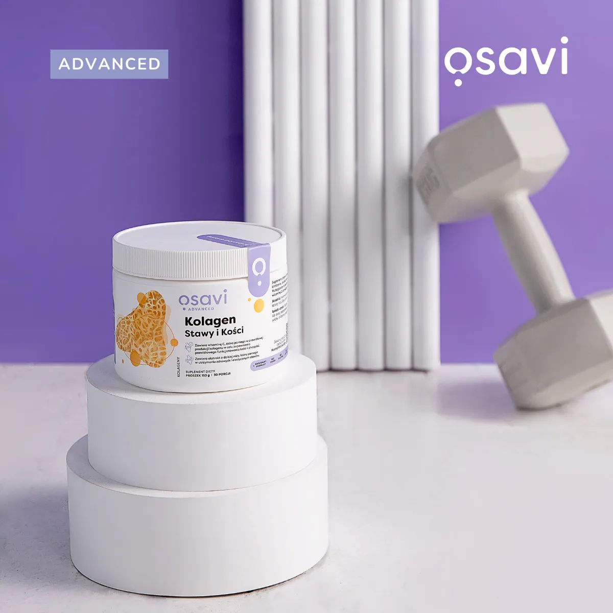 Kolagen Stawy i Kości Osavi Fortigel Regeneracja Chrząstki Proszek 153 g — miniatura 3