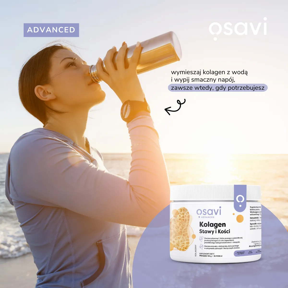 Kolagen Stawy i Kości Osavi Fortigel Regeneracja Chrząstki Proszek 153 g — miniatura 4