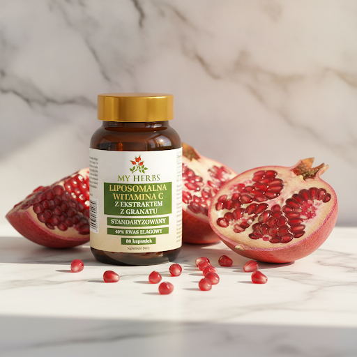 Liposomalna Wit. C + Granat 40% My Herbs 80 kaps. – Kwas Elagowy — miniatura 2
