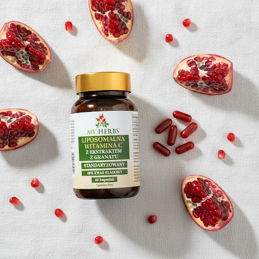 Liposomalna Wit. C + Granat 40% My Herbs 80 kaps. – Kwas Elagowy — miniatura 3