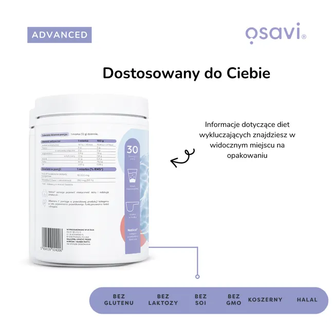 Kolagen Rybi Morski Osavi Anti-Aging Grejpfrut Proszek 360 g — miniatura 5