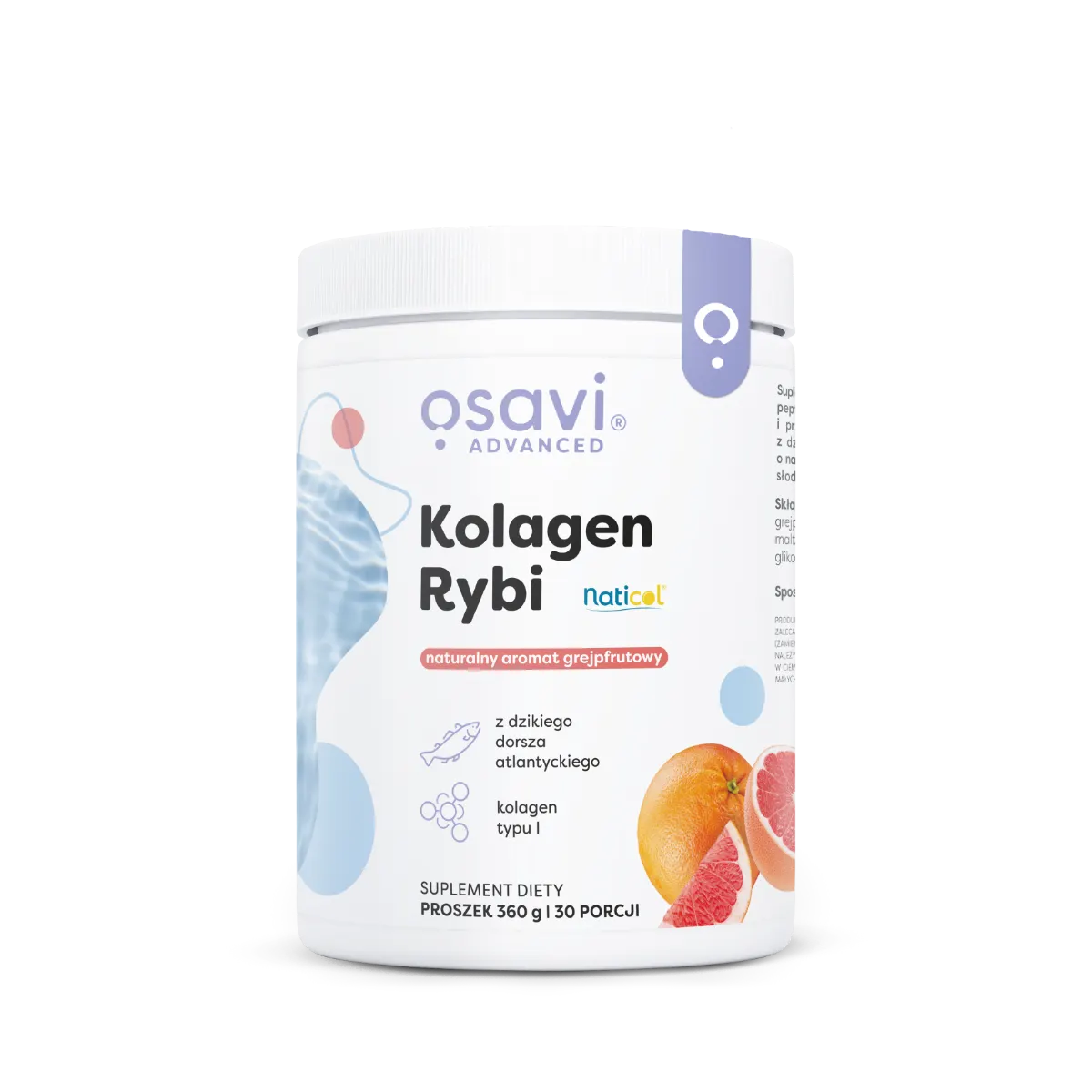 Kolagen Rybi Morski Osavi Anti-Aging Grejpfrut Proszek 360 g