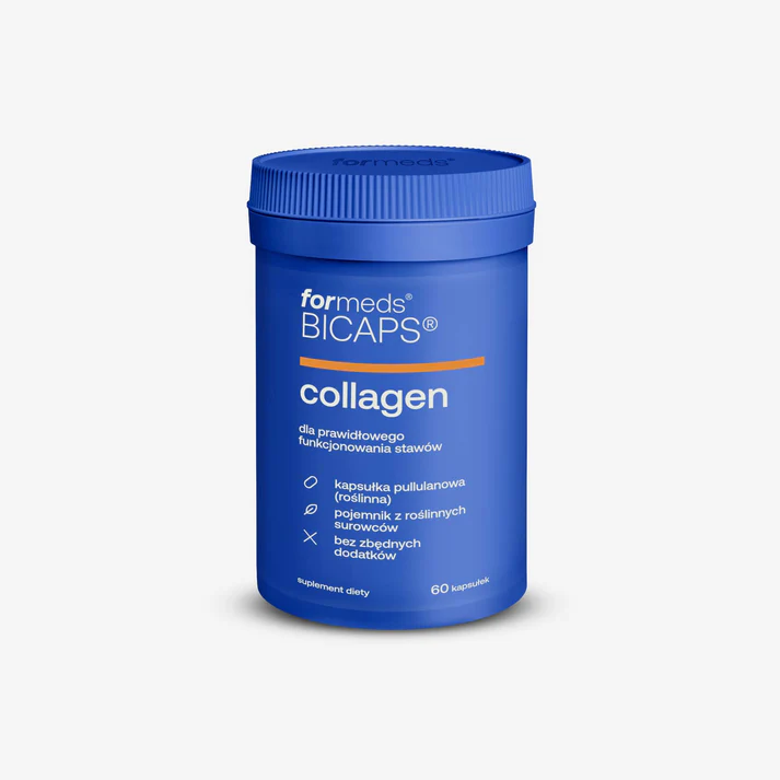 BICAPS Collagen -Niezdenaturowany Typ II + L-Prolina + Witamina C - 60 kapsułek - Formeds