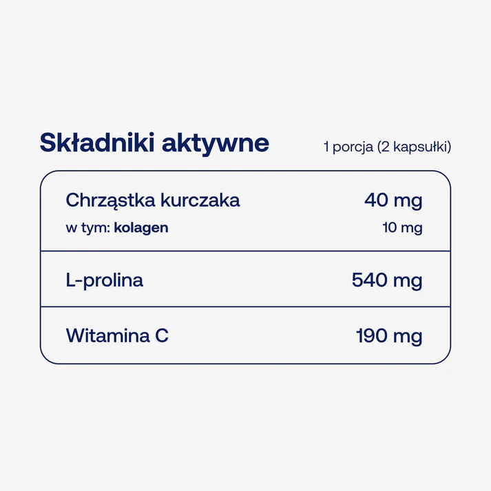 BICAPS Collagen -Niezdenaturowany Typ II + L-Prolina + Witamina C - 60 kapsułek - Formeds — miniatura 2