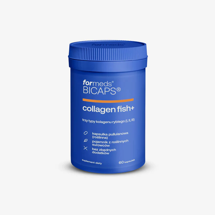 BICAPS Collagen Fish+ - 3 Typy Kolagenu Rybiego - 60 kapsułek - Formeds
