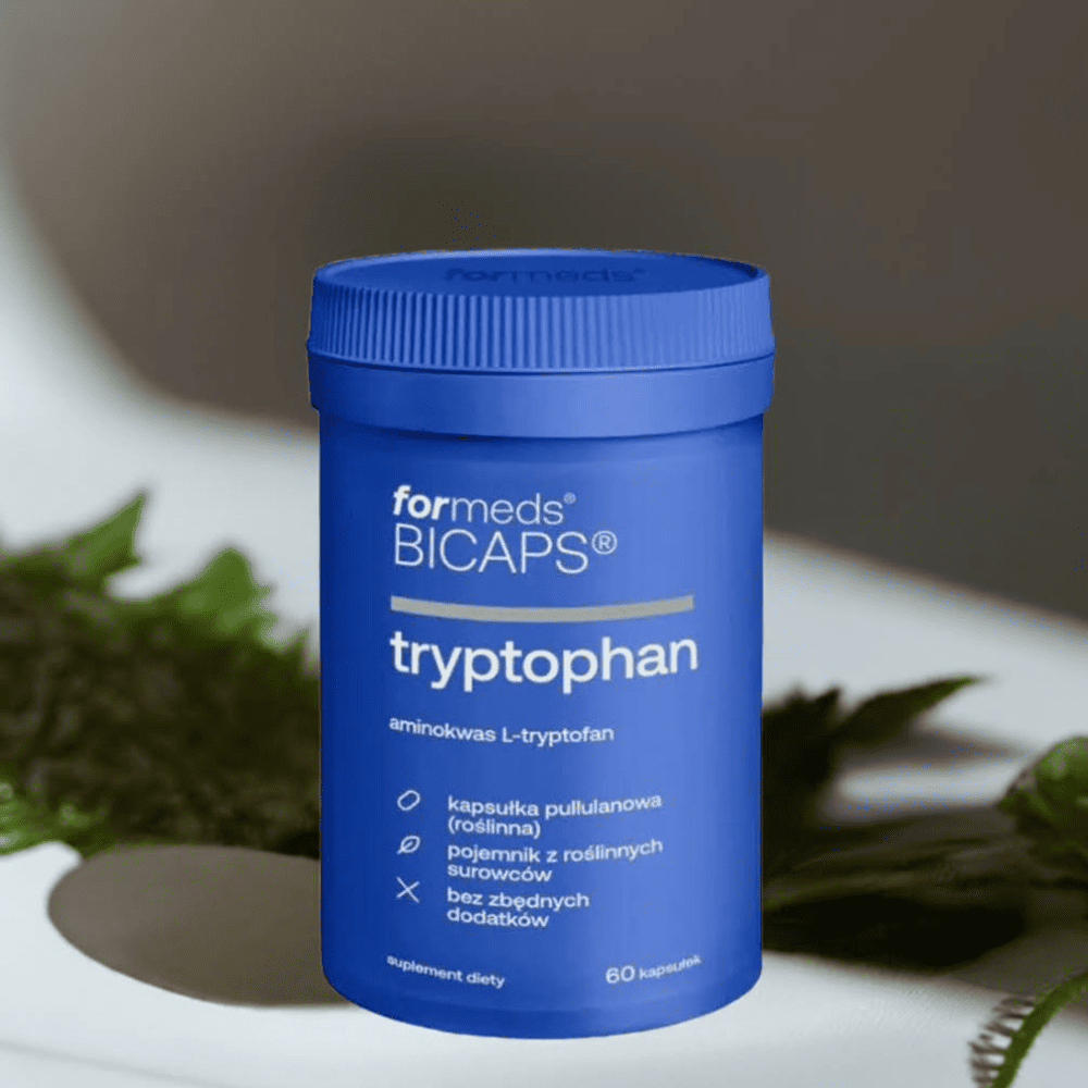 BiCaps Tryptophan 500 mg - L-Tryptofan w kapsułkach - Sen i Spokój — miniatura 5