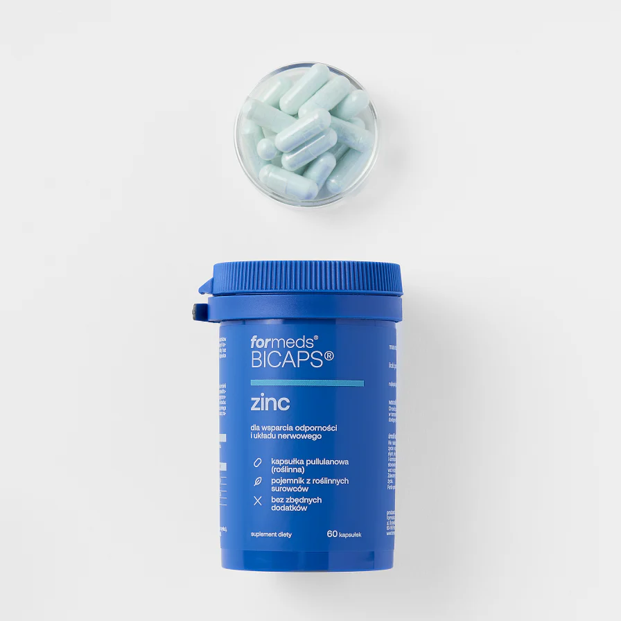 BICAPS ZINC - Cytrynian Cynku 25 mg + Miedź 2,5 mg - 60 kapsułek - ForMeds — miniatura 4