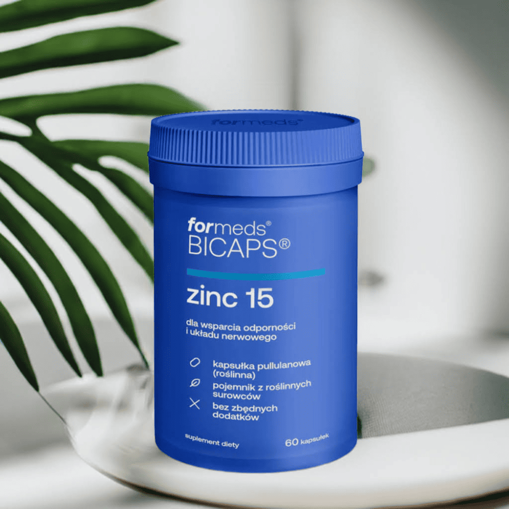 BICAPS ZINC 15 - Cytrynian Cynku 15 mg + Miedź 1,5 mg - 60 kapsułek - ForMeds — miniatura 5