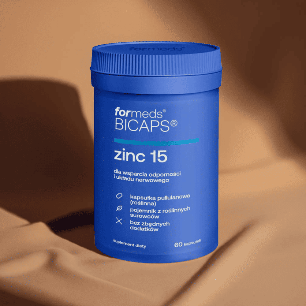 BICAPS ZINC 15 - Cytrynian Cynku 15 mg + Miedź 1,5 mg - 60 kapsułek - ForMeds — miniatura 4