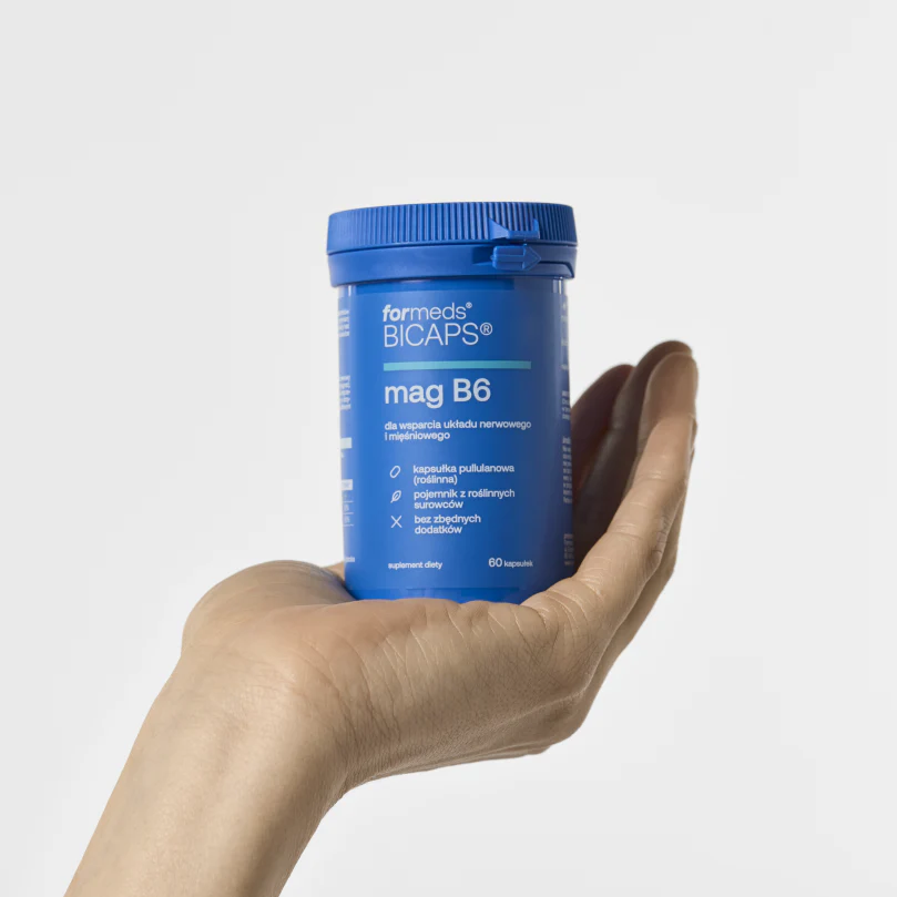 ForMeds BICAPS MAG B6 -Magnez Cytrynian 145 mg z B6 (P-5-P) - na Stres i Skurcze - 60 Kapsułek WEGE — miniatura 5