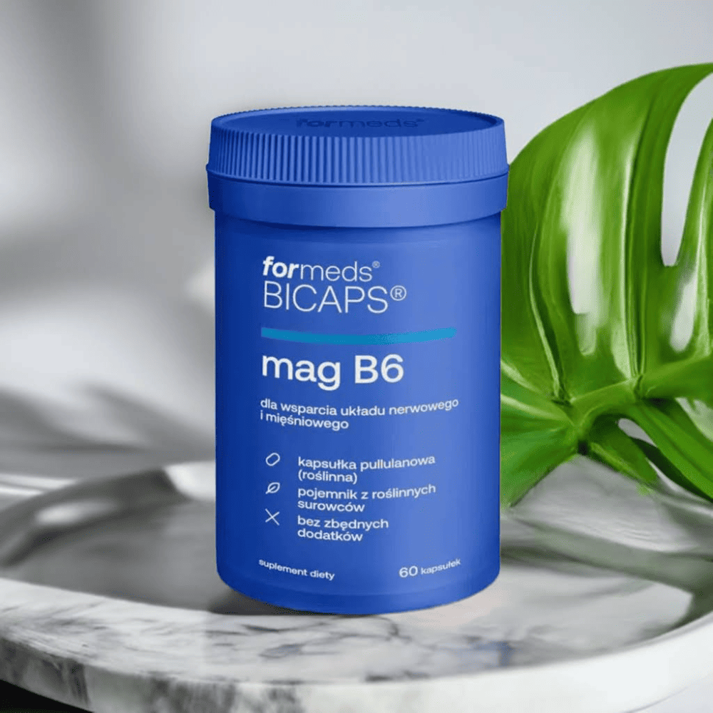 ForMeds BICAPS MAG B6 -Magnez Cytrynian 145 mg z B6 (P-5-P) - na Stres i Skurcze - 60 Kapsułek WEGE — miniatura 6