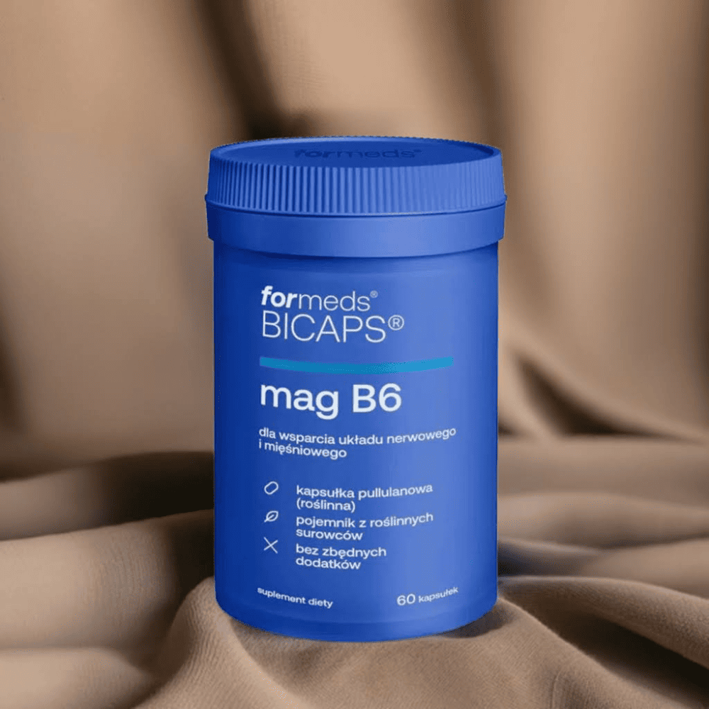 ForMeds BICAPS MAG B6 -Magnez Cytrynian 145 mg z B6 (P-5-P) - na Stres i Skurcze - 60 Kapsułek WEGE — miniatura 8