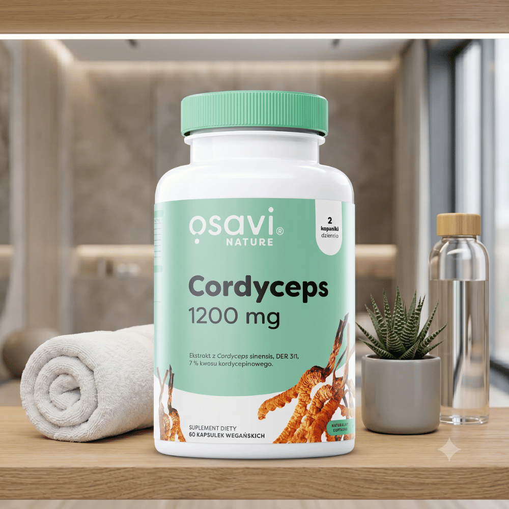 Cordyceps 1200 mg Osavi Maczużnik Energia Wytrzymałość Kapsułki 60 szt. — miniatura 4