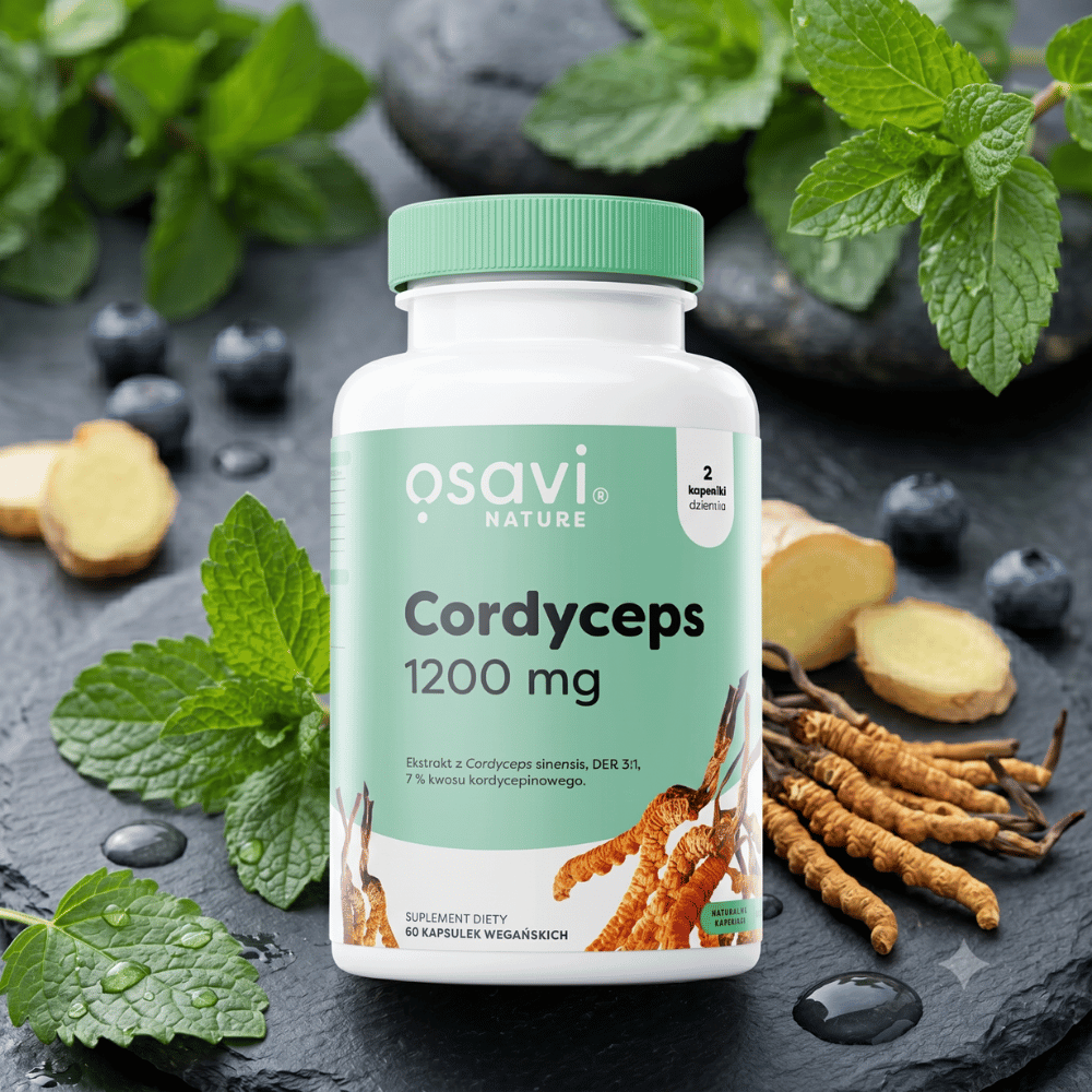 Cordyceps 1200 mg Osavi Maczużnik Energia Wytrzymałość Kapsułki 60 szt. — miniatura 3
