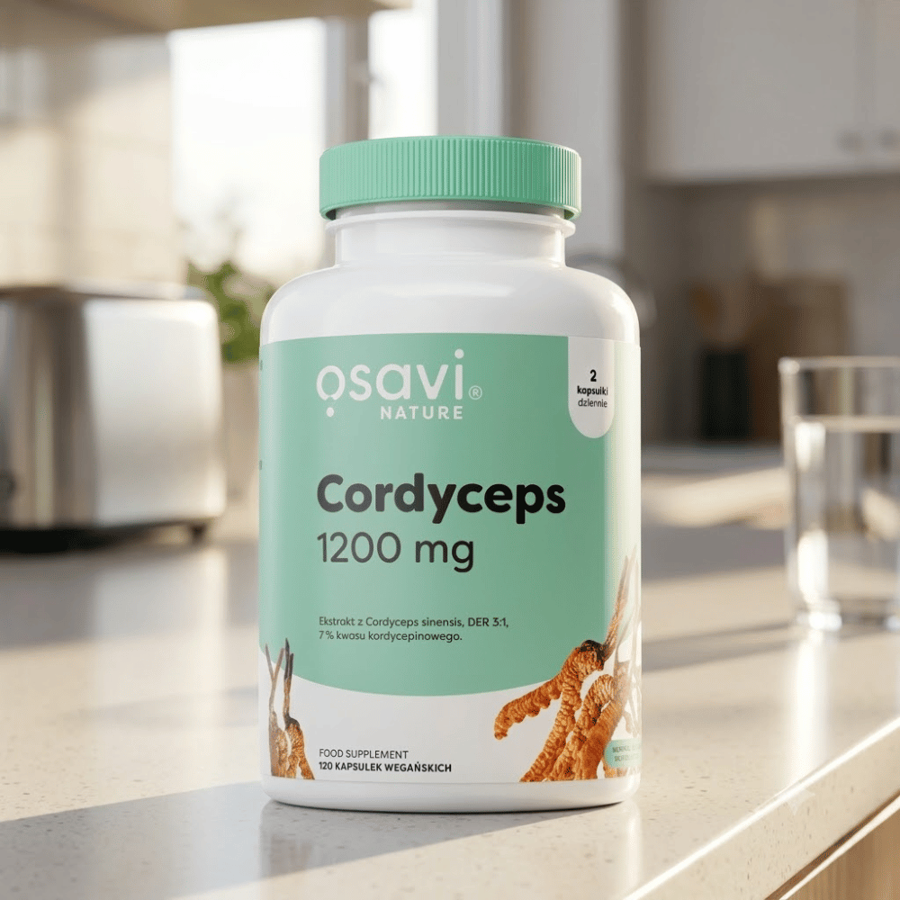 Cordyceps 1200 mg Osavi Maczużnik Energia Wytrzymałość Kapsułki 120 szt. — miniatura 2