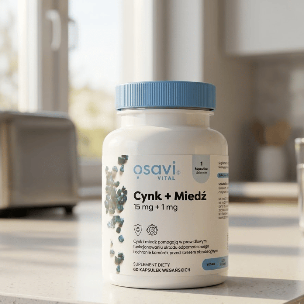 Cynk + Miedź 15 mg / 1 mg Osavi Włosy Skóra Odporność Kapsułki 60 szt. — miniatura 2