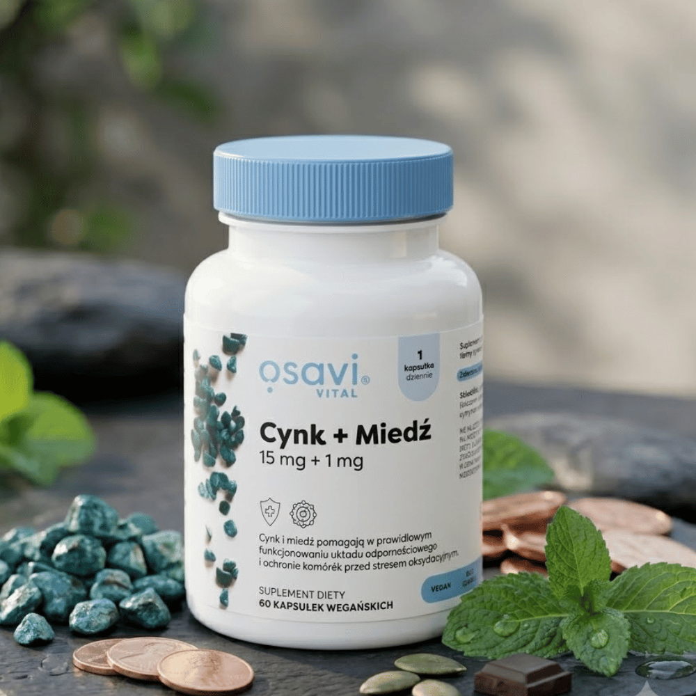 Cynk + Miedź 15 mg / 1 mg Osavi Włosy Skóra Odporność Kapsułki 60 szt. — miniatura 3