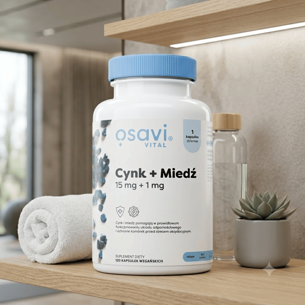 Cynk + Miedź 15 mg / 1 mg Osavi Włosy Skóra Odporność Kapsułki 120 szt. — miniatura 4