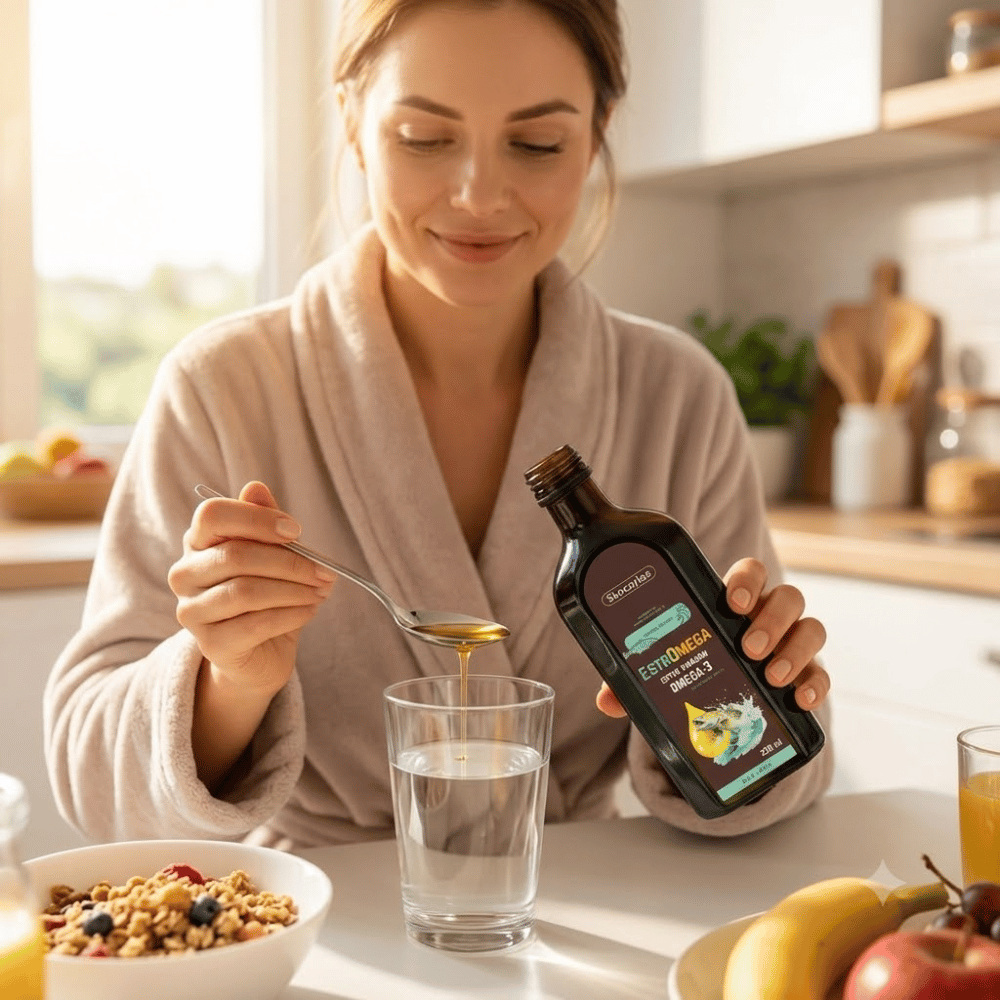Estromega Rybie Kwasy Omega-3 DHA + EPA Skoczylas Serce i Mózg Płyn 250 ml — miniatura 7