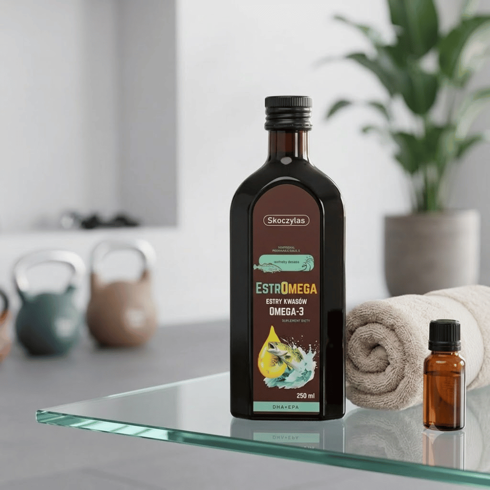 Estromega Rybie Kwasy Omega-3 DHA + EPA Skoczylas Serce i Mózg Płyn 250 ml — miniatura 6