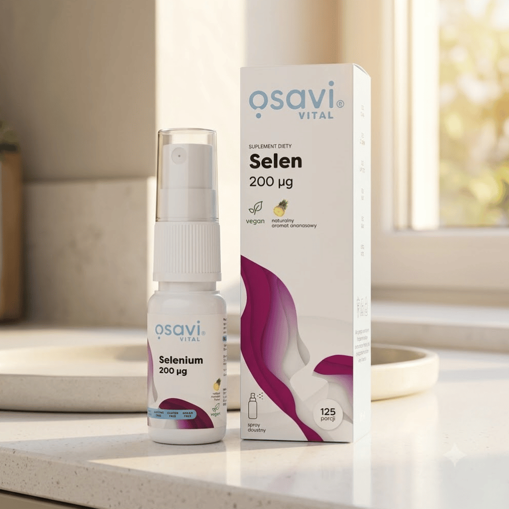 Selen 200 mcg Osavi Spray Doustny Ananas Tarczyca Włosy Bez Cukru 25 ml — miniatura 2