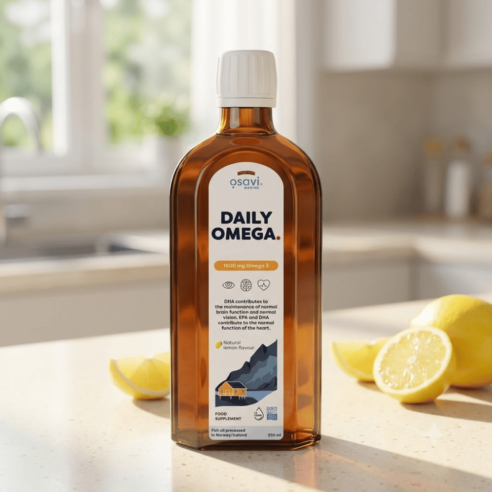 Kwasy Omega-3 1600 mg Osavi Cytryna Płyn Serce Mózg Bez Cukru 250 ml  — miniatura 2