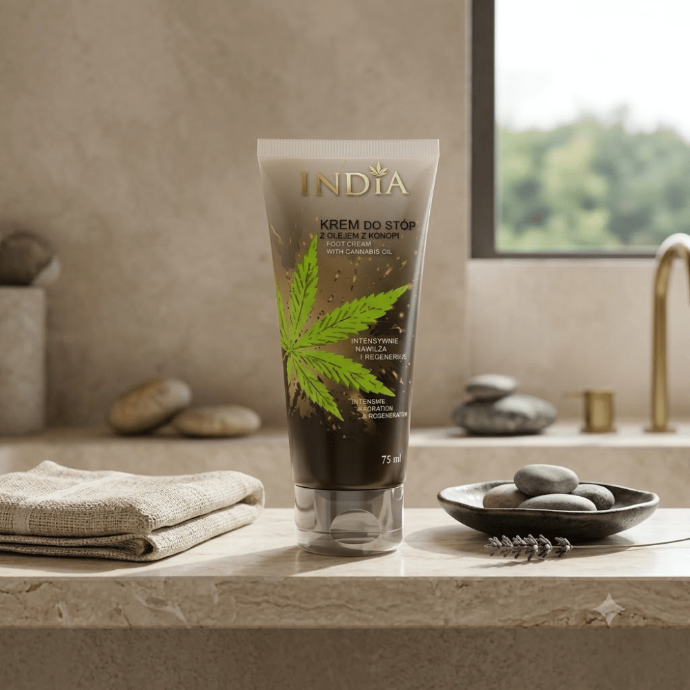 Ochronny Krem do Stóp z Olejem Konopnym 75ml – India Cosmetics — miniatura 5