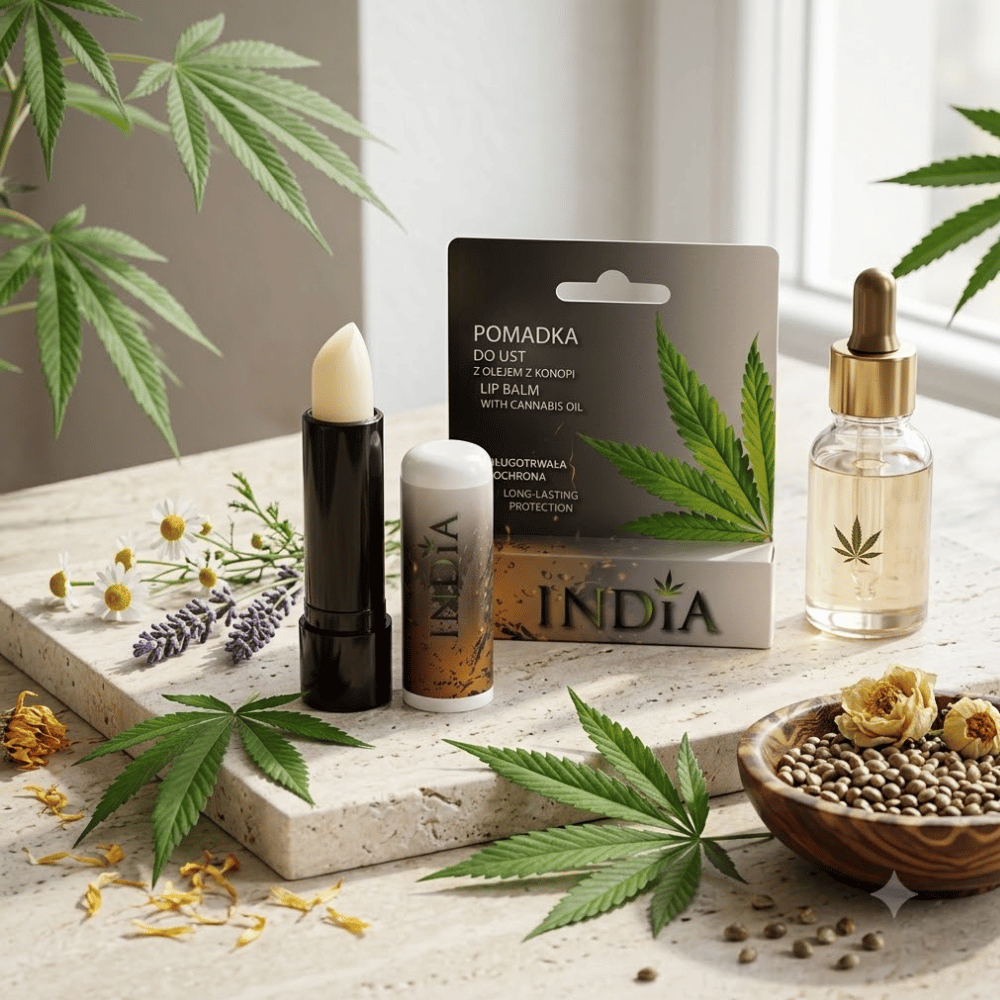 Ochronna Pomadka do Ust z Olejem Konopnym 3.8g – India Cosmetics — miniatura 3