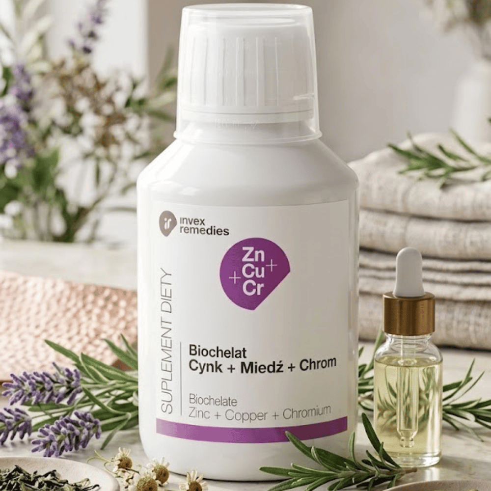 Biochelat Cynk+Miedź+Chrom Invex Remedies 150 ml – Zn+Cu+Cr — miniatura 3