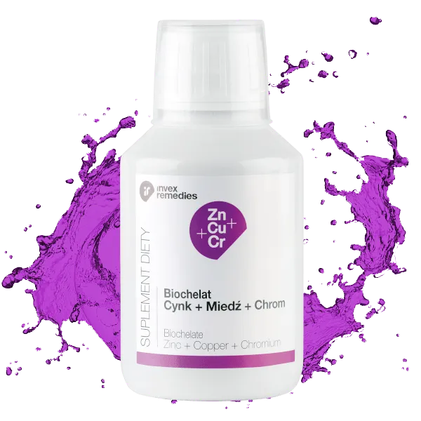 Biochelat Cynk+Miedź+Chrom Invex Remedies 150 ml – Zn+Cu+Cr — miniatura 6
