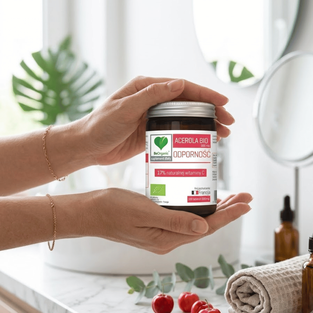 Acerola BIO BeOrganic Witamina C Odporność Kapsułki Bez Cukru 50 szt. — miniatura 5