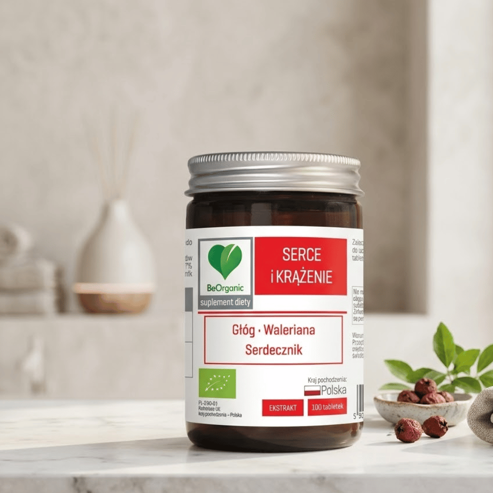 Serce i Krążenie BIO BeOrganic Ciśnienie Głóg Czosnek Kapsułki Bez Cukru 50 szt. — miniatura 4